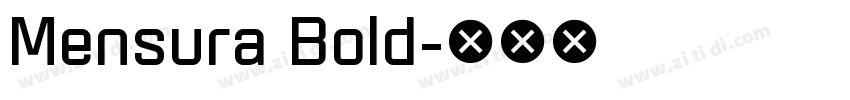 Mensura Bold字体转换
